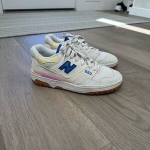 New Balance 650 White and Blue Sneakers